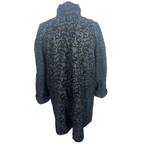 VTG 90’s Black/Brocade SACKABLES Reversible lightweight jacket Rainjacket Sz Md. - Picture 6 of 14